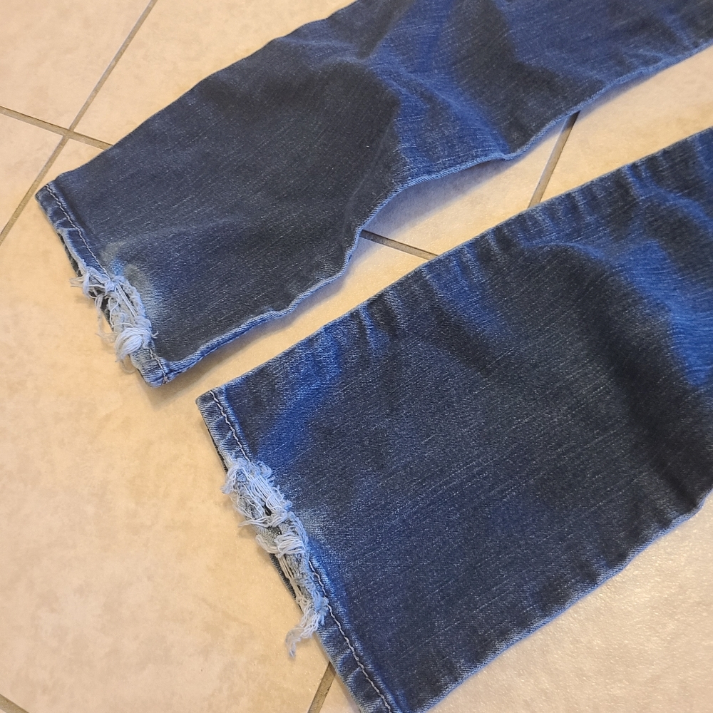 Worn rock revival jeans